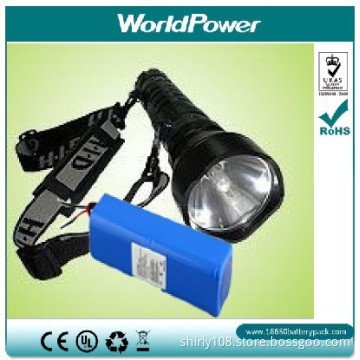 14.8v 2200mah rechargeable diving light li ion battery